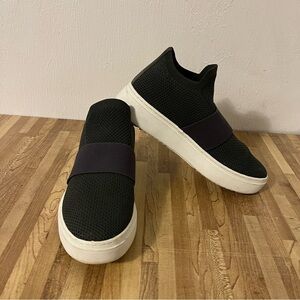 Eileen Fisher Dark Gray Stretch Fit Slip On Sneakers Shoes Size 7.5